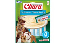 INABA Churu ласощі для собак вершковий мус з куркою та сиром 20 г (8шт/уп)
