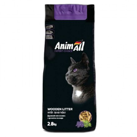 AnimAll деревний наповнювач для котів з ароматом лаванди 2,8 кг