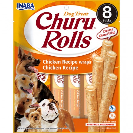 INABA Churu Rolls ласощі для собак з куркою 12 г (8шт/уп)