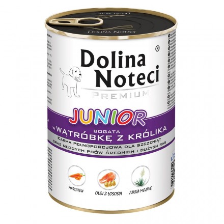 Dolina Noteci Premium вологий корм для цуценят з печінкою кролика 400 г