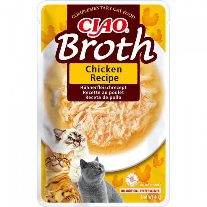 INABA CIAO Broth влажный корм для котов курица в бульоне 40 г