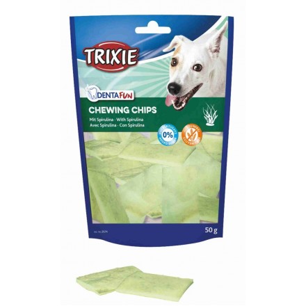 Trixie KauChips Light лакомство для собак кости со спирулиной 50гр