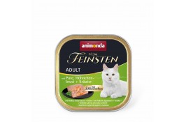 Animonda Vom Feinsten Adult Turkey, Chicken breast + Herbs вологий корм з індичкою, курячою грудкою і травами для котів 100 г