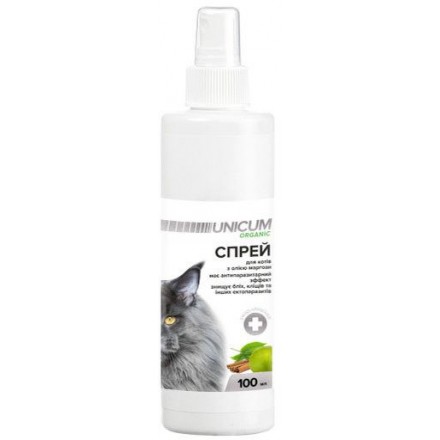 Unicum ORGANIC натуральный спрей от блох и клещей для кошек 100 мл.