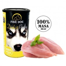 Fine Dog консерва з м'ясом птиці для собак 100% м'яса 1200г