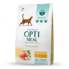 Optimeal Adult Cat Chicken сухий корм для котів з куркою 4 кг