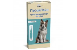 ProVET Профилайн капли противопаразитарные для собак от 10 до 20 кг (4 пипетки по 2,0 мл)
