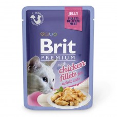 Brit Premium Cat pouch филе курицы в желе 85г*24шт