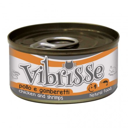 VIBRISSE вологий корм для котів з куркою та креветками 70 г