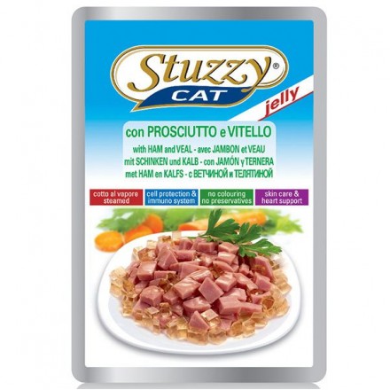 Stuzzy Cat Ham Veal влажный корм для котов с ветчиной и телятиной в желе 100 г