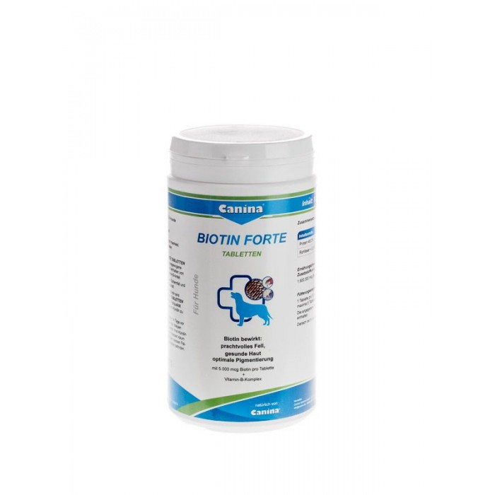 Canina Biotin forte витамины для поддержания здоровой шерсти и кожи собак 700 г/210 таб.
