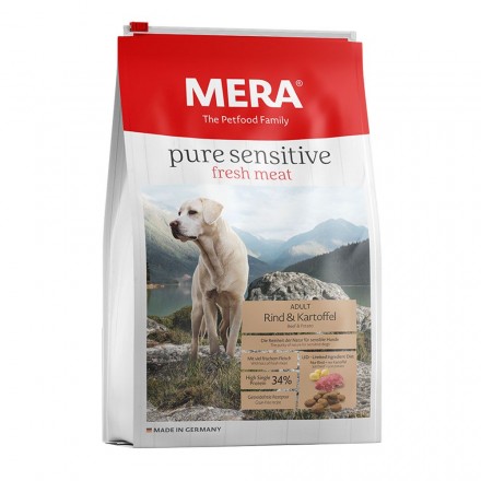 MERA Pure Sensitive Fresh Meat Adult Beef & Potato сухой корм для собак с говядиной и картофелем 12,5 кг