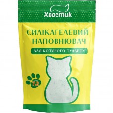 Хвостик силикагелевый наполнитель для кошек с зелеными гранулами мелкая фракция без аромата 7,2 л