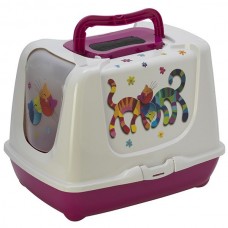 Moderna Trendy Cat Friends Forever закрытый туалет для котов (розовый)