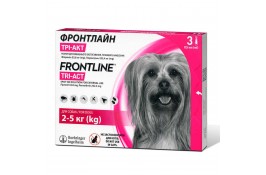 Frontline Tri-Act краплі від бліх, кліщів та комарів для собак від 2 до 5 кг (3 піпетки по 0,5 мл)