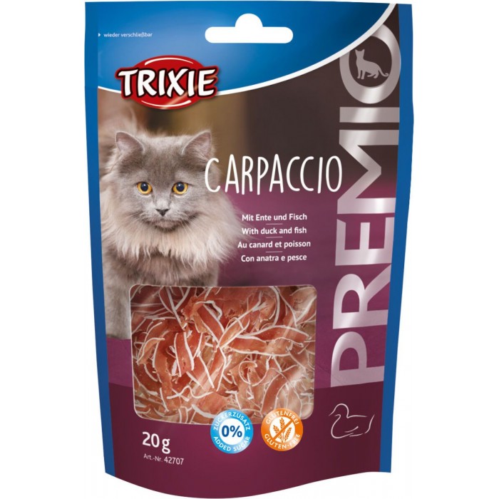 Trixie PREMIO Carpaccio лакомство для котов с уткой и рыбой 20гр