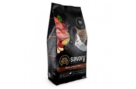 Savory Adult Cat Sensitive Digestion Fresh Lamb and Turkey 2 kg