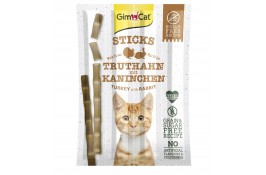 GimCat Sticks Turkey and Rabbit - ласощі для котів, з індичкою та кроликом 4шт.