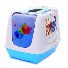 Moderna Trendy Cat Friends Forever закрытый туалет для котов (голубой)