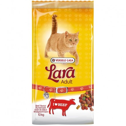 Lara Adult Beef flavour сухой корм для взрослых котов с говядиной 10 кг