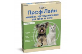 ProVET Профилайн противопаразитарный ошейник для котов и собак маленьких пород (зелений) 35 см