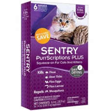 Sentry PurrScriptions Plus капли от блох, клещей и комаров для котов (1,4 мл)