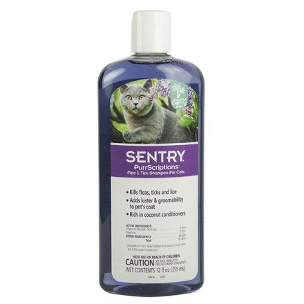 Sentry PurrScriptions Coconut Berry шампунь от блох и клещей для котов с ароматом кокоса 355 мл