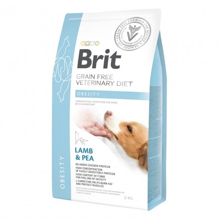 Brit GF VetDiets Dog Obesity сухой корм для собак с избыточным весом с ягненком, индейкой и горохом 2 kg