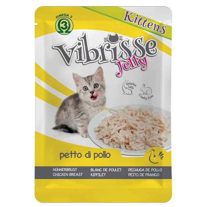 Vibrisse Jelly влажный корм для котят с куриной грудкой в желе 70 г