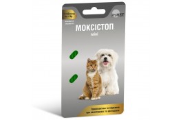 ProVET Моксістоп Міні таблетки антигельмінтні для котів та собак до 4 кг (2 таблетки по 120 мг)