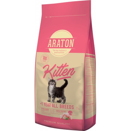 Araton Kitten сухий корм для кошенят віком від 2 до 12 місяців 15кг