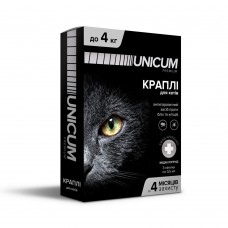 Unicum PREMIUM капли от блох и клещей для кошек 0-4 кг.