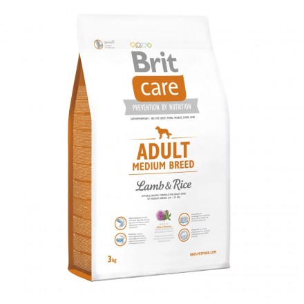 Brit Care Adult Medium Breed Lamb and Rice 12 kg (для собак весом от 10 до 25 кг)