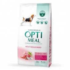 Optimeal Dog Adult Medium сухой корм для собак средних пород с индейкой 1,5 кг