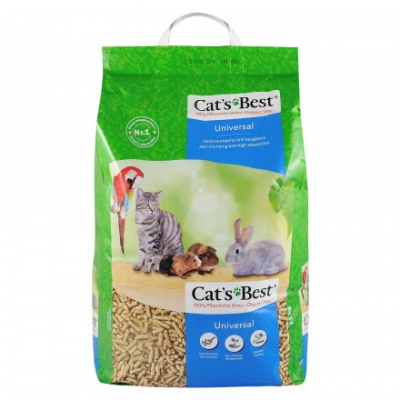 Cat's Best Universal древесный наполнитель для туалета домашних животных без аромата 20л/11кг