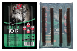 Alpha Spirit Dog Sticks Duck полувлажные лакомства для собак из утки 4*10г (палочки)