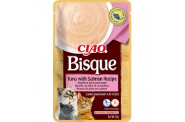 INABA CIAO Bisque влажный корм для котов пюре из тунца и лосося 40 г