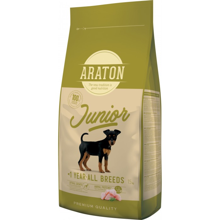ARATON JUNIOR All Breeds сухой корм для щенков всех пород 15 кг