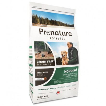 Pronature Holistic Dog Nordikо Large Bites для собак середніх та великих порід з індичкою та ягодами 4 кг