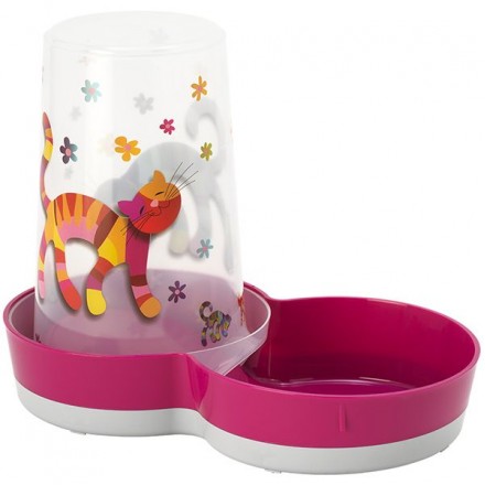 MODERNA TASTY LARGE FRIENDS FOREVER Автокормушка/Автопоилка (розовая) 1,5 л