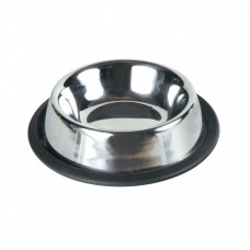 Trixie металическая миска для котов и собак на резиновом основании 0,2 л/15 см