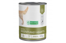 Nature's Protection with Beef & Turkey Hearts влажный корм для собак с говядиной и сердцем индейки 800 г*6шт.