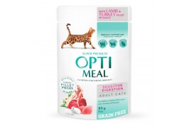 Optimeal Adult Cats Sensitive Digestion влажный корм с ягненком и индейкой 85 г