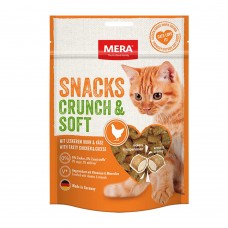MERA SNACKS Crunch & Soft Huhn & Käse лакомства для котов снеки с курицей и сыром 200 г