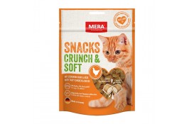 MERA SNACKS Crunch & Soft Huhn & Käse лакомства для котов снеки с курицей и сыром 200 г