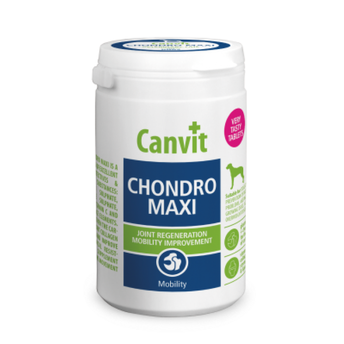 Canvit Chondro Maxi комплексний препарат для поліпшення рухливості суглобів у собак великих порід 500 табл.