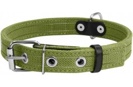 Collar двойной брезентовый ошейник со светоотражающей нитью для собак L