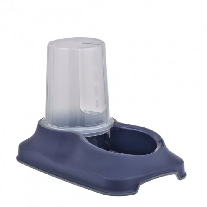 Irak Plast пластиковая миска для собак и кошек с контейнером для воды/корма (синяя) 1,5 л