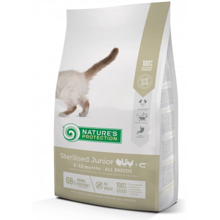 Nature's Protection Sterilised Junior Poultry with krill для кошенят після стерилізації 2 кг