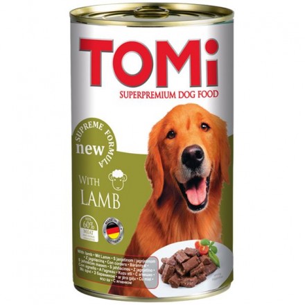 TOMI LAMB вологий корм для собак з ягням в соусі 1,2 кг